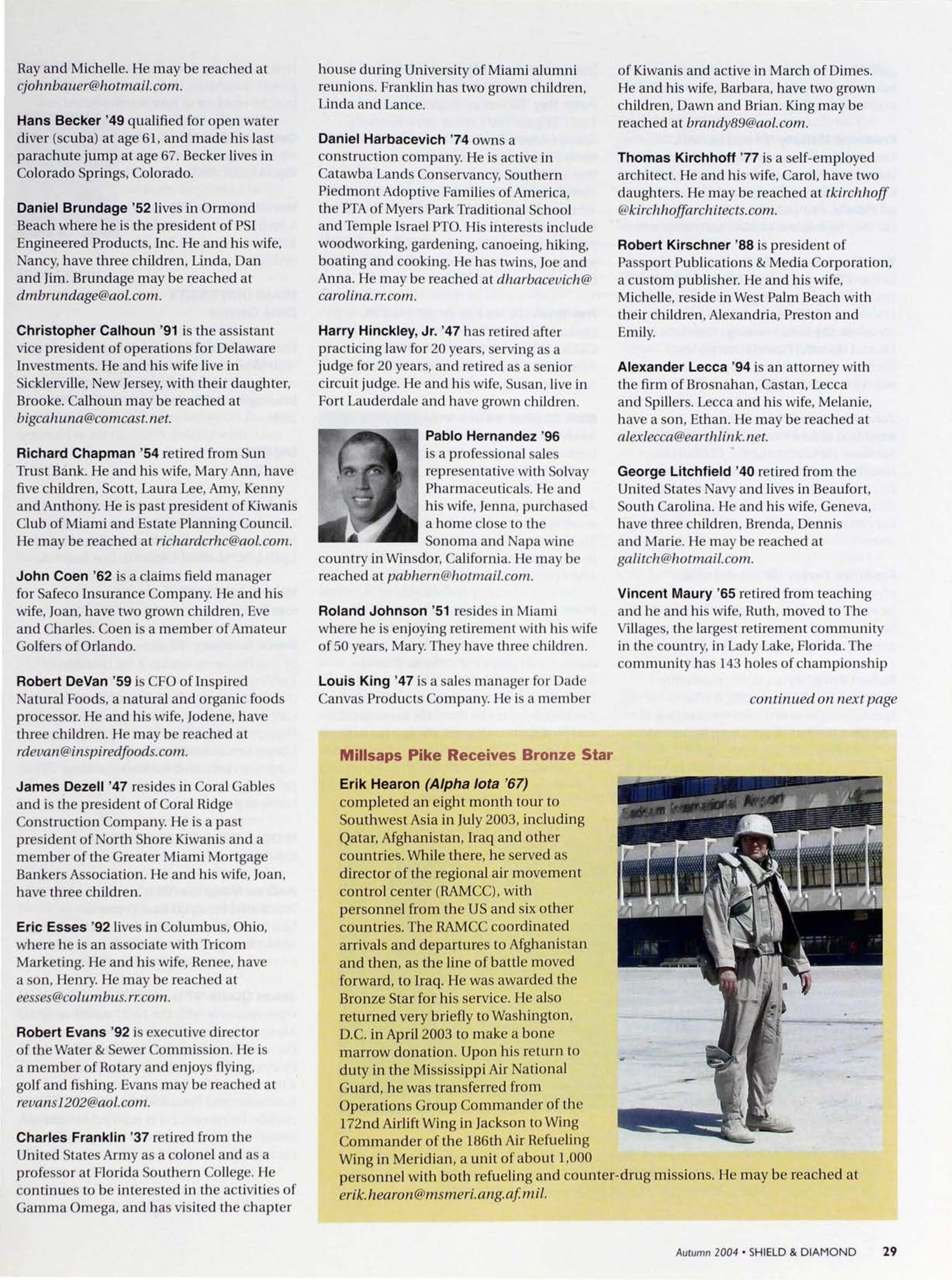 Millsaps Pike Receives Bronze Star